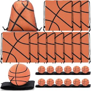 12 PCS كرة سلة لكرة السلة مع 12 PCS معصم معصم كرة السلة كرة السلة تفضل حقيبة Sports Goodie Backpack Party Forms for Exercise Tears Homies Firths Supplies