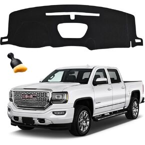 GZSH Dash Cover Fits 1999-2006 GMC Sierra/Chevy Silverado 1500 2500 3500 HD, Dashboard Mat Fits 2000-2006 GMC Yukon/Yukon XL/Chevy Suburban Tahoe Avalanche, Dashboard Carpet Accessories(Black)