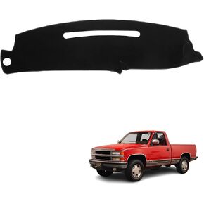 Dash Cover Custom Fit for 1988-1994 Chevy Chevrolet Silverado Suburban Blazer/GMC Sierra C1500 C2500 C3500 K1500 K2500 K3500 Pickup Truck Interior Dash Protector Cover Mat(Black)