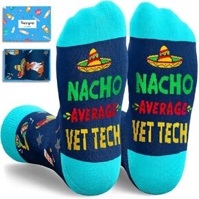 Happypop Vet Tech Gifts for Men Women - Gifts Fet Tech Week ، هدية فني بيطري ، هدية بيطرية ، جوارب بيطرية