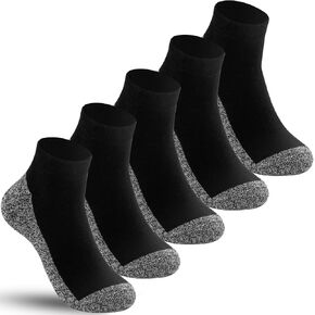 Kodal Copper Ankle Socks for Men with Cushion Womens Low Cut Socks Odor Control