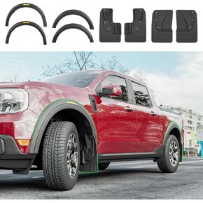 Fender Flares Mud Mud Flaps متوافق مع 2022-2025 Ford Maverick Wheel Guards Plans Plans Plans Plansing for 22-25 Ford Mavericks