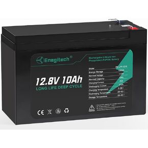 12V 10AH LIFEPO4 Lithium Battery ، 2000+ دورة عميقة قابلة لإعادة الشحن ، ومدمج 10A BMS ، مثالي للمكتشفون الأسماك ، الزوارق ، الإضاءة ، طاقة الطاقة الشمسية/الرياح ، راديو لحم الخنزير ، الدراجات البخارية ، الصغار والمزيد
