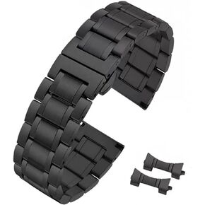 Quick Release Stainless Steel Watch Band Bracelet 12mm to 24mm Straight & Curved End Universal Stainless Steel Metal Watch Strap Smartwatch Replacement Band Men Women