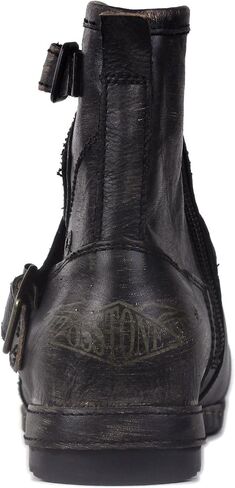OSSTONE Moto Boots for Men Fashion Zipper-up Leather Chukka Boots Casual Shoes OS-5008-1-BP-US-R Vintage Brown in Saudi Arabia