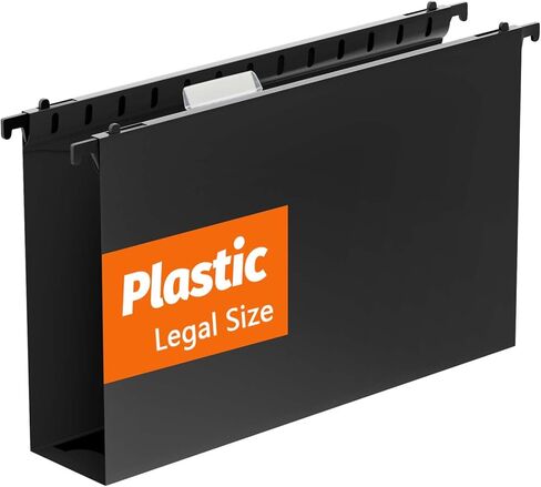 Fastener File Folder,Plastic Folders with Pockets,Reinforced Heavy Duty Pocket Folder with Brad,Manila,1/3 Cut Tabs,Letter Size,12 Pack,Black in Saudi Arabia