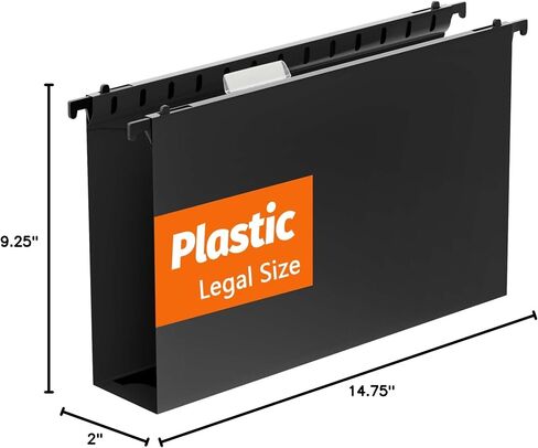 Fastener File Folder,Plastic Folders with Pockets,Reinforced Heavy Duty Pocket Folder with Brad,Manila,1/3 Cut Tabs,Letter Size,12 Pack,Black in Saudi Arabia
