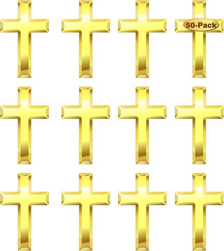 12/24/50/100 PCS Mini Mini Gold Cross Cross Pins (1 in) للرجال الدينية in Kuwait