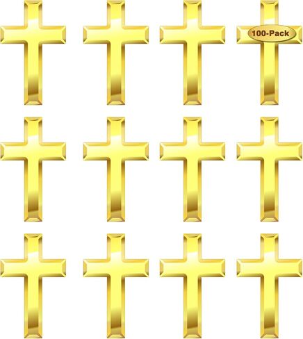 12/24/50/100 PCS Mini Mini Gold Cross Cross Pins (1 in) للرجال الدينية in Kuwait