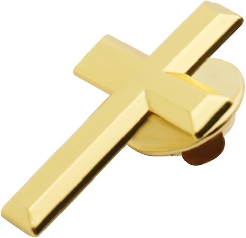 12/24/50/100 PCS Mini Mini Gold Cross Cross Pins (1 in) للرجال الدينية in Kuwait
