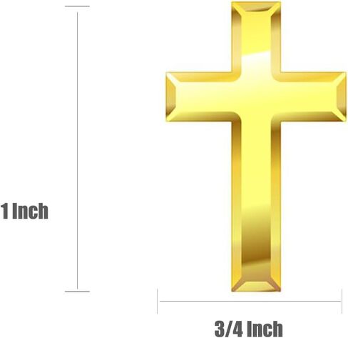 12/24/50/100 PCS Mini Mini Gold Cross Cross Pins (1 in) للرجال الدينية in Kuwait