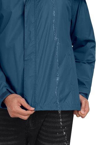 Little Donkey Andy Men's Waterproof Rain Jacket Outdoor Lightweight Rain Shell Coat for Hiking,Golf,Travel in Saudi Arabia