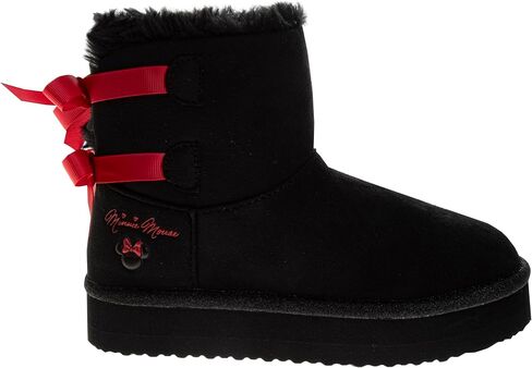 Disney Minnie Mouse Slip-on Snow Boots for Girls - Fuzzy Winter Faux Fur Shoes for Girls Size Little Kids to Big Kids in Saudi Arabia