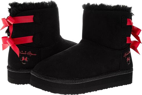 Disney Minnie Mouse Slip-on Snow Boots for Girls - Fuzzy Winter Faux Fur Shoes for Girls Size Little Kids to Big Kids in Saudi Arabia