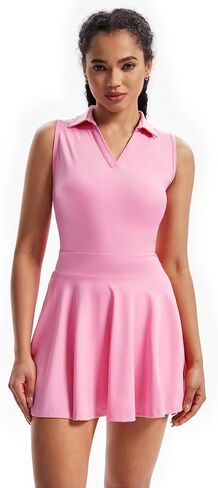 Tennis Golf Dress Workout Athletic Dresses for Women with Pockets Shorts 2 Piece Sets Outfits Cute Clothes Summer in Saudi Arabia