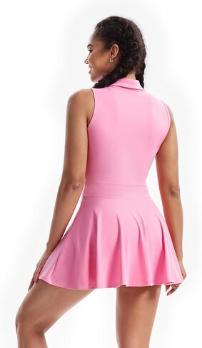 Tennis Golf Dress Workout Athletic Dresses for Women with Pockets Shorts 2 Piece Sets Outfits Cute Clothes Summer in Saudi Arabia