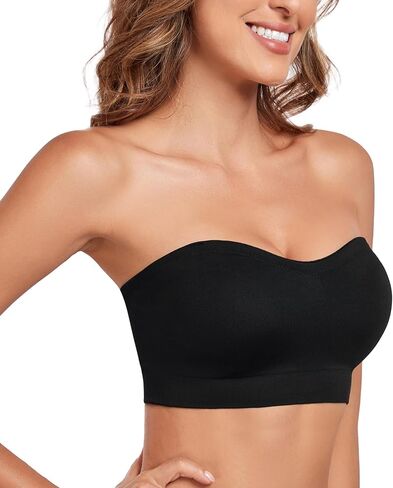 HACI Strapless Bra No Underwire Padded Seamless Wireless Multi-Way Everyday Bandeau Tube Top for Women in Kuwait