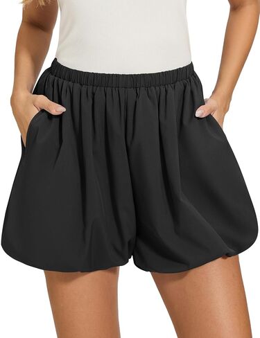 LOMON Womens Casual Bubble Shorts Workout Skort Puffy Balloon Going Out Mini Skirts with Pockets in Kuwait