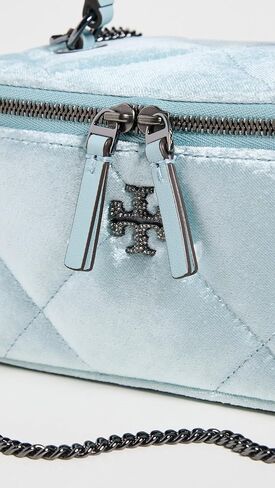 Tory Burch Women's Kira Pave Logo Velvet Diamond Vanity Case in Saudi Arabia