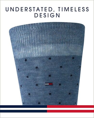 Tommy Hilfiger Mens Dress Socks-8 Pack Stylish Crew Socks for Men ، Treatable ، Wicking and Respressable ، Size 7-12 in Saudi Arabia