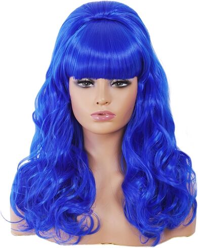 Rugelyss Long Wavy Blonde Wig with Bang Big Bouffant Beehive Wigs for Women fits 80s Costume or Halloween Party in Saudi Arabia