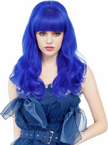Rugelyss Long Wavy Blonde Wig with Bang Big Bouffant Beehive Wigs for Women fits 80s Costume or Halloween Party in Saudi Arabia