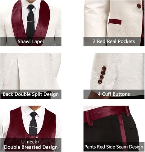 Men Suits Slim Fit 3 Piece Suit Men Shawl Lapel Men Dress Suit Pants Blazer Vest 1 Button Formal Suits for Men Prom Tuxedo in Saudi Arabia