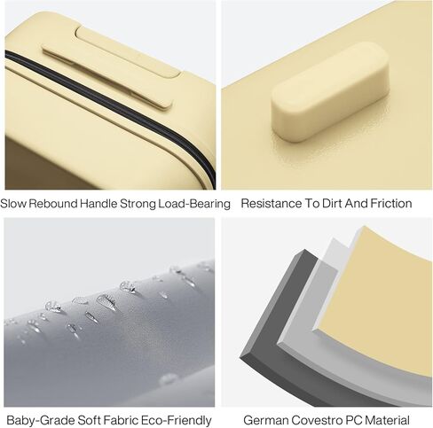 عجلات SPINNER MIXI DISTCASE فحصت أمتعة أمتعة خفيفة الوزن على أجهزة الكمبيوتر الشخصي مع الغطاء وقفل TSA للسفر التجاري ، 24INCH ، LARK YERDY in Kuwait