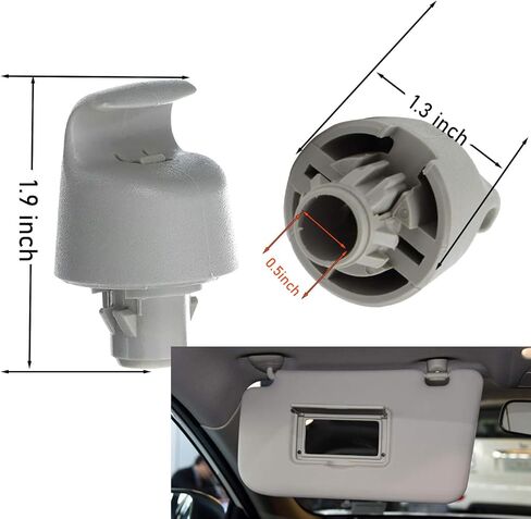 96409-5HA0A Sun Visor Retainer Clip Holder Latch Lock 96409-3JA0A Compatible with N-issan Trail T32 Altima Murano Pathfinder Teana Rogue Titan A-rmada Sun Visor Hook Clip Bracket (2 Pcs) in Kuwait