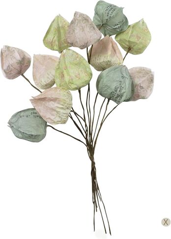 Artificial Bud Flower, Simulation Grass Plant, Paper, Environmental Protection, with Countryside, Vintage Style, DIY, can be Used with Four Seasons Decoration (Pinkish Green 04, XH) in Kuwait