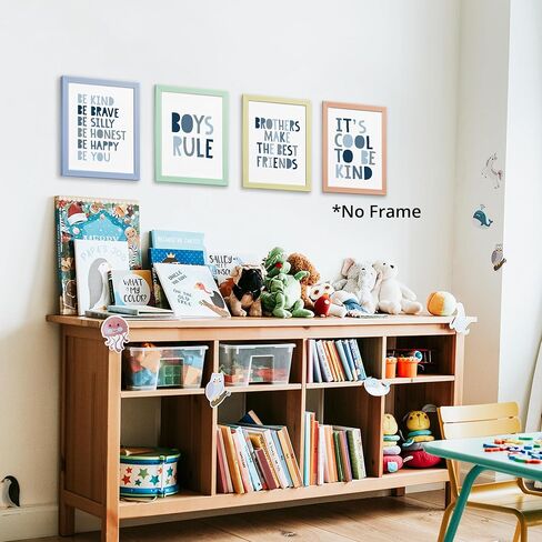 Brothers Make The Best Friends Boys Rules Affirmations Poster Prints for Home Boys Room Playroom Nursery Classroom Decor,Boho Navy Blue Colors Decorations Prints Wall Art Unframed 4pcs 8x10 Inches in Saudi Arabia