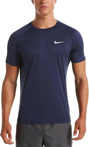تي شيرت السباحة Dri-FIT UPF 40+ Hydroguard للرجال من Nike (US، Alpha، Large، Regular، Regular، White) in Saudi Arabia