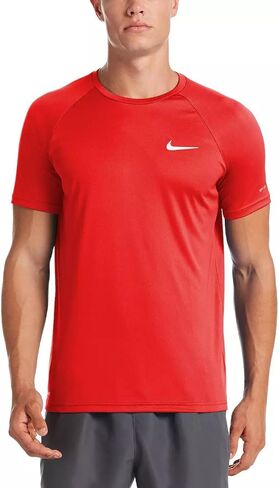 تي شيرت السباحة Dri-FIT UPF 40+ Hydroguard للرجال من Nike (US، Alpha، Large، Regular، Regular، White) in Saudi Arabia