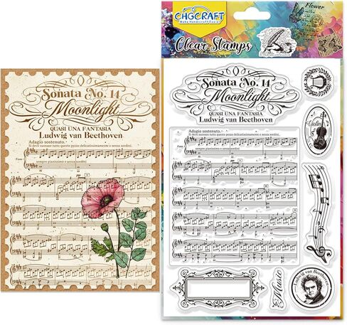 CHGCRAFT Silicone Clear Stamps Butterflies Flowers Custom Stamp for DIY Scrapbooking Photo Album Decorative Cards Making Stamps for Holiday Card Making Album Crafts in Kuwait