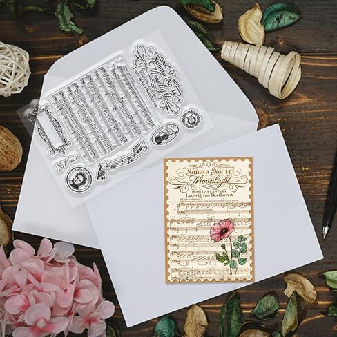 CHGCRAFT Silicone Clear Stamps Butterflies Flowers Custom Stamp for DIY Scrapbooking Photo Album Decorative Cards Making Stamps for Holiday Card Making Album Crafts in Kuwait