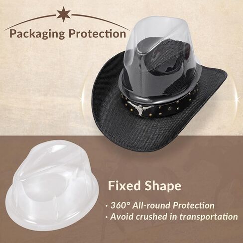 SANSTHS Cowboy Cowgirl Hats for Men Women 2 Pack Hatbands Straw Hat Wide Brim Breathable Western Hats for Lover in Saudi Arabia