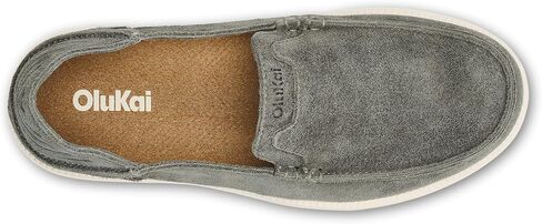OLUKAI Kakaha Nia Men's Leather Sneakers, Supple Full-Grain Leather Shoes, Drop-in Heel & All Weather Rubber Soles in Saudi Arabia