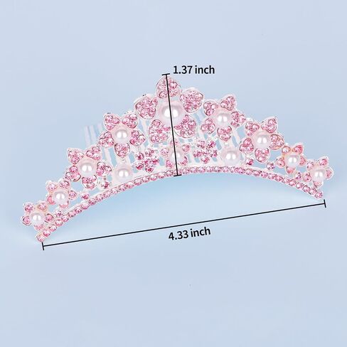 3 Pcs Pink Princess Tiaras for Girls - Mini Crowns & Toddler Tiaras in Kuwait