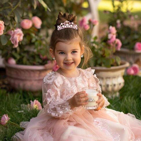 3 Pcs Pink Princess Tiaras for Girls - Mini Crowns & Toddler Tiaras in Kuwait