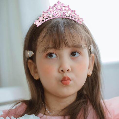 3 Pcs Pink Princess Tiaras for Girls - Mini Crowns & Toddler Tiaras in Kuwait