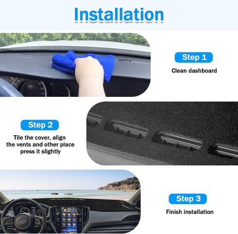 Dash Cover Compatible with Subaru Crosstrek Accessories 2024, Dash mat Dashboard Cover Compatible with Crosstrek,No Glare Anti-Slip and Sunshade Protector in Kuwait