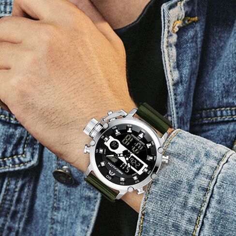 Megalith Mens الساعات العسكرية الرقمية العسكرية العسكرية العسكرية التكتيكية متعددة الوظائف LED HUSTER LED WATCGED WATCH FOR in Kuwait