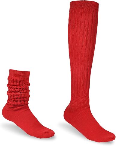 Slouch Socks Women, Extra Long Scrunch Socks Knee High Tube Long Socks Soft Knitted Boot Socks 80s 90s Neon Socks Woman in Kuwait