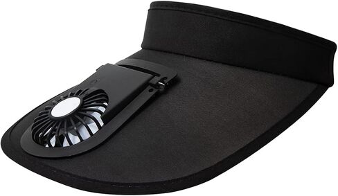 Sun Visor Hats with Fan-Three Temp Settings-Large Area Sun Protection,Visors for Women/Men/Kids,Adjustable Elastic Buckle in Kuwait