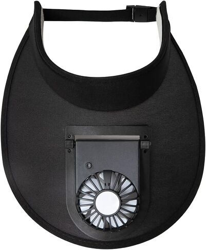 Sun Visor Hats with Fan-Three Temp Settings-Large Area Sun Protection,Visors for Women/Men/Kids,Adjustable Elastic Buckle in Kuwait