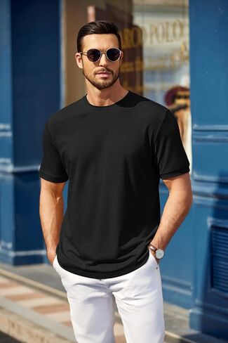 COOFANDY Men's T Shirt Short Sleeve Crew Neck T-Shirt Casual Summer Tshirt Classic Basic Tee Shirt in Saudi Arabia