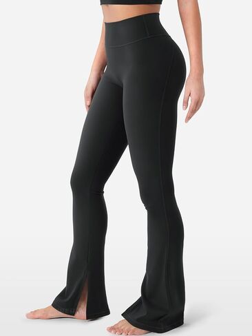 YEOREO Flare Split Hem Leggings for Women Tummy Control Workout Leggings Nasreen Hidden Scrunch Bootcut Gym Yoga Pants in Saudi Arabia