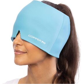 Copper Fit Rapid Relief PRO Migraine Headache Relief Cap, Soothing Ice Pack Mask Products, Cooling Gel Hat, Face Cold Compress Head Wrap for Tension, Stress, Sinus – Class 1 Medical Device