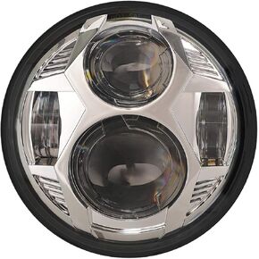 5.75 Inch Round Led Headlight 51W 5-3/4" Headlight Compatible with Harley Dyna Sportster Iron 883 Street Rod Street Bob Softail Deuce Custom Super Wide Glide Motorcycle, Black in Kuwait