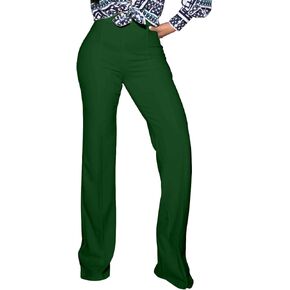Women's High Waisted Stretchy Bootcut Pull On Dress Pants Casual Work Pants Fitted Trousers in Kuwait